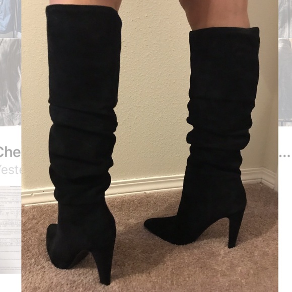 Suede Heeled Boots - Picture 7 of 8